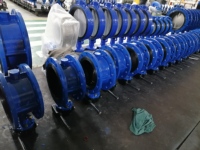 Vanne papillon à bride D341XQ pour traitement de l'eau, corps en fonte ductile PN16, siège en caoutchouc EPDM, disque 304, entraînement par engrenage, construction en fonte soudée
