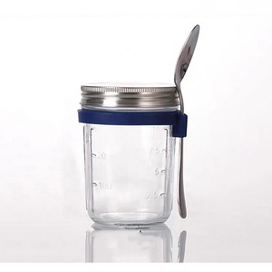 Recipientes de 10oz y 300ml para la noche, recipientes portátiles con tapa y cuchara, con tapa de boca ancha de acero inoxidable - Product Image 1