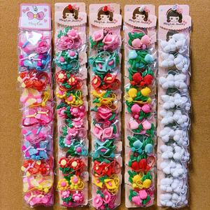Mylulu 10 cái/bộ Châu Âu Và Mỹ Trẻ Em Hairball Hairring Tóc Sợi Dây Thừng Với Mùa Hè Tươi Ban Nhạc Cao Su Mũ Tóc Quan hệ - Product Image 1