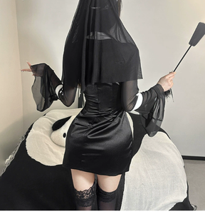 Venta caliente Sexy Nun Disfraces para mujeres Nueva Navidad Halloween Fantasía y Cosplay Vestido Traje de lujo - Product Image 2