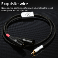 Kabel Dual XLR ke 3.5 mm Plug Hifi Stereo 3 Pin Y-Splitter 2 XLR Male/Female untuk Speaker 3 Pin Dual XLR ke 3.5 Kabel Speaker