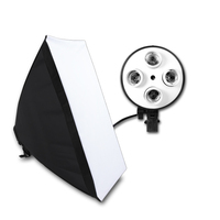 Support de lampe E27 à quatre douilles en nylon 50x70CM pour studio vidéo