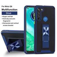 Support magnétique invisible de couleur contrastante, coque de téléphone TPU + PC pour Motorola G60 G50 G100 G10 G20 G30