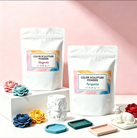 Poudre de gypse colorée sans bulles en 12 couleurs pour la sculpture artisanale DIY