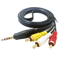 3.5mm Jack à 3 RCA mâle Audio vidéo AV câble auxiliaire stéréo cordon Standard convertisseur fil pour haut-parleur TV boîte CD DVD lecteur