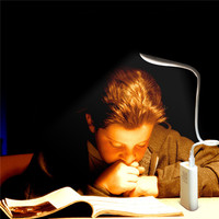 Lampe de lecture LED USB Flexible, lampe de bureau tactile à intensité variable, lampe d'étude pour ordinateur portable, chambre à coucher, Table, éclairage de décoration