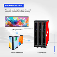 Écran LED pliable P3.9 GOB 500x1000mm pour cabine DJ, support DJ portable sur roues, luminosité 800 nits, étanche IP54, résistant à la lumière du soleil