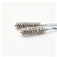 Brosse industrielle en fil d'aluminium oxyde abrasif, double tige, double spirale torsadée, non-abrasive, pour polissage