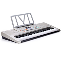 Teclado Digital Eléctrico de Piano Estándar de 61 Teclas Plateado