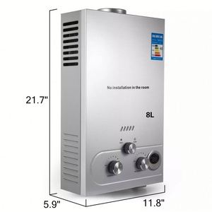 12L <b>Electric</b> <b>Water</b> <b>Heater</b> with LPG Gas Stainless Steel Tankless Propane Flue Type Smoke Extraction for Household Use - Product Image 1