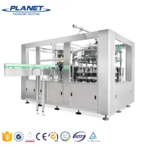 PLANET MACHINE Automatic 330ml can beer beverage making filling processing machine / juice canning machine production line