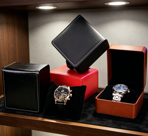 Multi-Color PU <b>Leather</b> <b>Watch</b> Boxes, Square Single Wristwatch Storage Cases with Pillow for Men Women <b>Watch</b> Packaging - Product Image 4