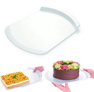 Custom Wholesale High Quality 12Inch White Plastic Transfer <b>Tray</b> Cake Lifter for <b>Baking</b> Tools - Product Image 1