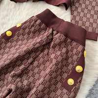 Vente Flash : Ensemble 2 Pièces Femme Luxe Style Tweed avec Boutons Dorés – Veste Courte et Pantalon Taille Haute Ample – Vente en Gros OEM