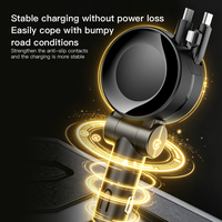 Chargeur de voiture ignifuge 180W PD 3.0 à charge rapide avec câble rétractable double port Type-C pour camions 12V 24V et téléphones de véhicule