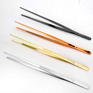 Wholesale Colored 30cm 12'' Stainless Steel Long Tweezer Reusable <strong>Bar</strong> <strong>Accessory</strong> for Cocktail Serving Food Preparation - Product Image 2