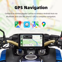 Écran GPS de navigation portable sans fil pour moto de 7 pouces, CarPlay Android Auto, caméra DVR, affichage étanche pour moto