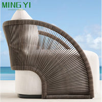 Ensemble de canapés d'extérieur de luxe en gros, mobilier de jardin en alliage d'aluminium, canapé d'extérieur en rotin, ensemble de meubles imperméables pour l'extérieur