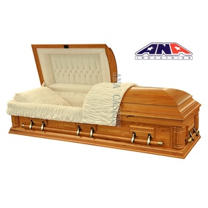 ANA <span class=keywords><strong>funeral</strong></span> suministros sólido nos madera <span class=keywords><strong>de</strong></span> nogal ataúd para el muerto. - Product Image 4