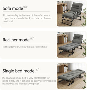 Mới gấp ngủ Ghế gấp bọt Chaise phòng chờ Ghế Để Ngày giường - Product Image 5