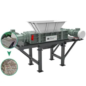 Scrap Car Shell Shredder Large 2 Shaft Shredder Industrial Waste Tire Shredding Machine