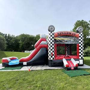 Château Gonflable Voiture de Course Monster Truck <span class=keywords><strong>avec</strong></span> Toboggan Taille Tout-Petits - Offre Spéciale - Product Image 2