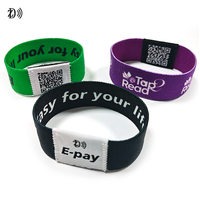 Bracelet RFID tissé sans contact haute sécurité, étanche, élastique, MIFARE DESFire EV3 2K, contrôle d'accès