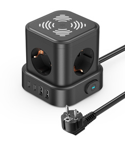 Ánh Sáng Ban Đêm Điện Dải Với 4 USB Đa-Ổ Cắm Tháp Mở Rộng Cáp Điện Dải Với Đôi Chuyển Đổi Máy Tính Để Bàn Ổ Cắm Tháp - Product Image 4