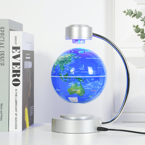 140mm avec éclairage magnétique flottant rotatif carte du monde Globe géographie éducation ressources pédagogiques cadeau - Product Image 4