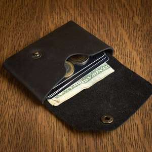 Portefeuille Minimaliste en Cuir Véritable Vintage avec Fermeture Éclair, Porte-Cartes de Visite et Porte-Passeport, Petite Taille, Cadeau pour Hommes et Femmes - Product Image 2