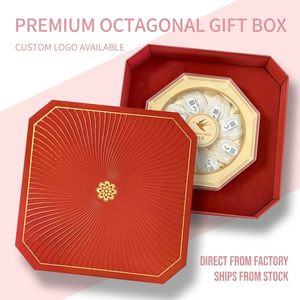 Caja de Regalo Octogonal Rígida de Cartón con Relieve de Lujo, Impresión UV Personalizada y Estampado en Caliente para Empaque de Suplementos para la Salud - Product Image 2