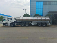 Semi-remorque à réservoir en acier inoxydable 3 essieux 45000L 50000L pour le transport de liquides alimentaires, lait, bière, eau potable