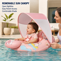 Bouée gonflable pour bébé avec auvent amovible, siège de bain licorne, protection frontale, personnalisation de la marque