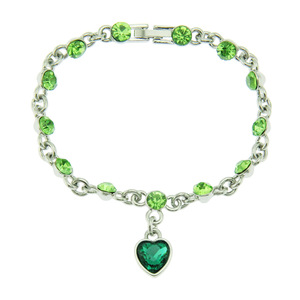 New colored rhinestone love simple Japanese and Korean style <b>bracelet</b> women - Product Image 1