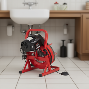 Máquina Desatascadora de Drenajes de 75 Pies y 3/8 Pulgadas, 1700 RPM con 4 Cuchillas para Limpieza - Product Image 2