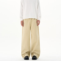 Pantalons pour hommes Mengdiqiu en stock, expédition directe : Jeans neutres à jambe droite, style décontracté américain, polyvalents, simples et tendance