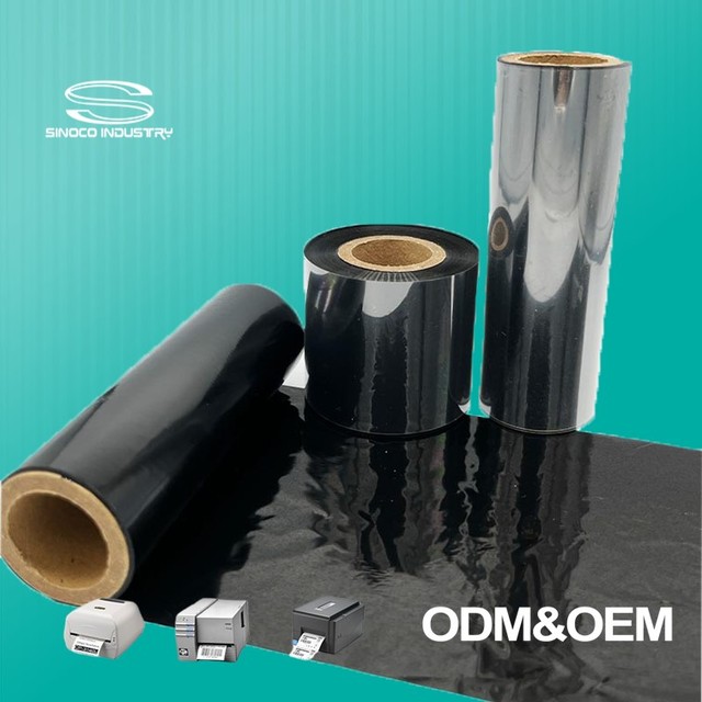 High Speed Black Super Wax Resin Thermal Transfer Ribbon 110mm X 300m for Barcode Labels Compatible with Zebra TSC Printer