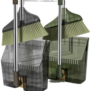 Transparentes Besen- und Kehrschaufel-Set, Premium Weiche Borsten, Haarresistent, für Haus- und Badezimmerreinigung, Kehrset - Product Image 5
