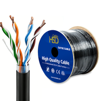 Cable Cat 5e para Exteriores de Cobre 24AWG 2 Pares 4 Pares 305M 1000ft PVC 0.5 UTP Cat5 Cat 5e Cat 6a 100m Pasa la Prueba Puro Snake 8 Canales Cat6a