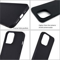 Pour iPhone 13 Pro Solide Tpu Retour Personnalisée Couverture Mat Noir TPU Cas de Téléphone Mobile pour iPhone 13 12 11 Pro Max SE2 8 7 6s Plus