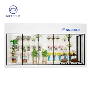 Custom Glass Door Cold Room Flower Window Refrigerator for Display & Storage