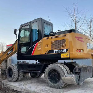 A Used Second-hand Wheeled Excavator <b>Earth</b>-<b>moving</b> <b>Machinery</b> SANY SY155W for Sale - Product Image 1