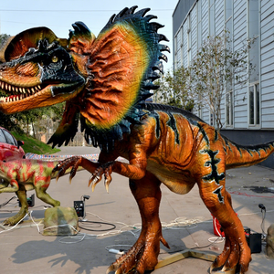 Dinosaurio Mecánico <span class=keywords><strong>de</strong></span> Tamaño Real <span class=keywords><strong>de</strong></span> Fábrica, Estatua <span class=keywords><strong>de</strong></span> Dilofosaurio Artificial Realista para Paseos, Atracciones y <span class=keywords><strong>Parques</strong></span> Temáticos - Product Image 1