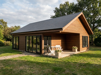 Maisonnette préfabriquée isolée pour climat froid, écoénergétique, pour Airbnb en Norvège et en Suède, avec options de personnalisation et certification CE.