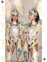 Performance Costume Ancienne Technologie Exotique Salle De Bal Théâtre Costume De Fête pour Femmes Polyester/Rayonne Paillettes Imprimer YSMARKET