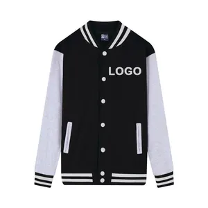 2023 Lente Groothandel Oem Custom Geborduurd Logo Casual Effen Heren Varsity Brievenman Jasje Heren Jas Kleding Varsity Jas