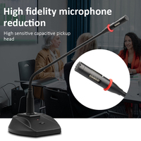 Microphone de conférence à col de cygne professionnel D31 micro à condensateur cardioïde alimentation fantôme 48V avec câble XLR de 7m pour salle de réunion