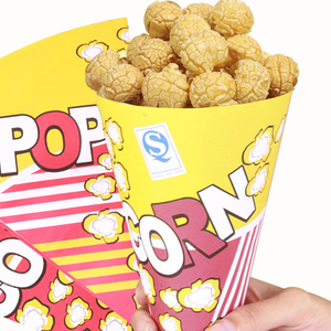 Forma de cono Palomitas de papel bolsas de palomitas de maíz de la bolsa de papel con cónico consejos de papel bolsas <span class=keywords><strong>para</strong></span> Pop caramelos de maíz aperitivos de fiesta de boda - Product Image 3