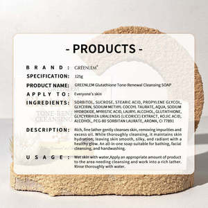 Savon Nettoyant en Profondeur GreenLem à Succès : Glutathion, Acide Kojique, Extrait de Graine de Camellia Sinensis – Savon Éclaircissant et Blanchissant pour le Visage - Product Image 6