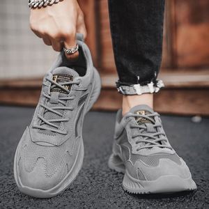 Men's New Spring Sneakers Mesh Breathable Lightweight Lace-up Running Shoes Soft-soled Casual Shoes - Product Image 4